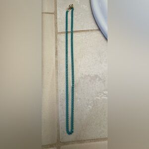 BAR By Alexa Rae Melania Clara Teal Turquoise Blue Magnetic Clasp Necklace